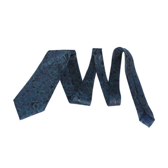 Zara Zara Tie Light Blue Dark Blue and Black 100% Silk Formal Business Classic - Picture 3 of 5